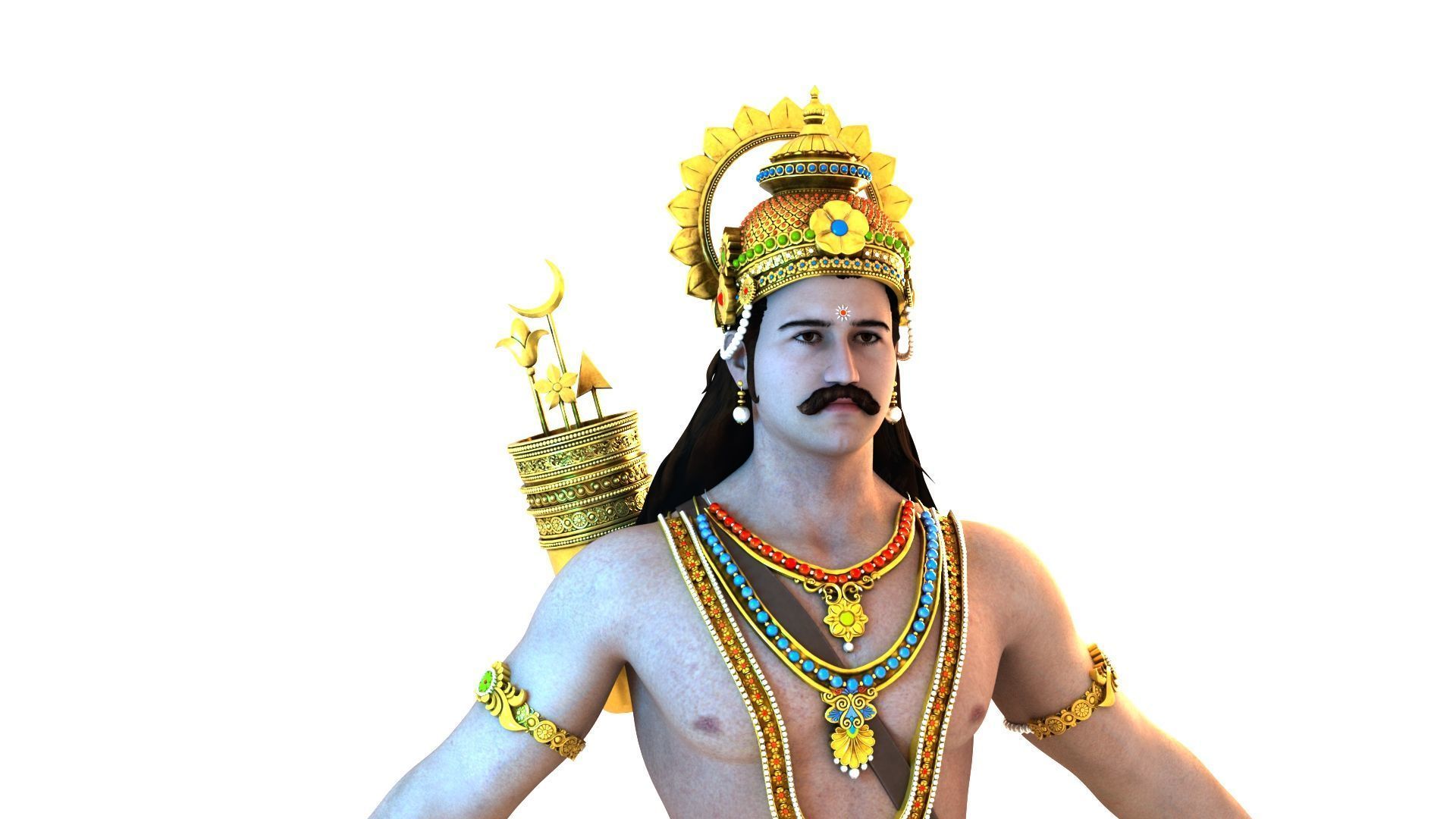 indian king 3D model_10