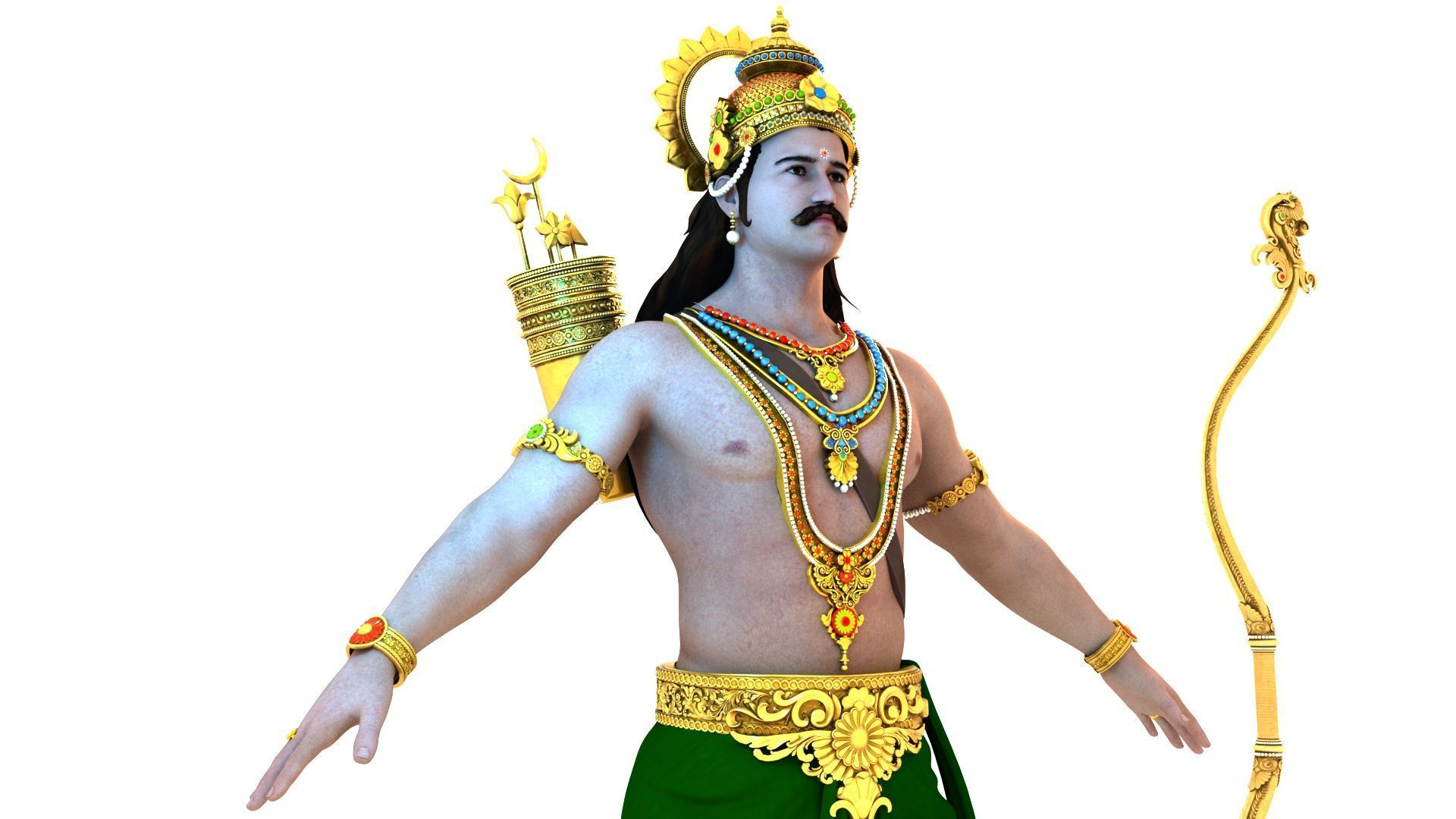 indian king 3D model_21