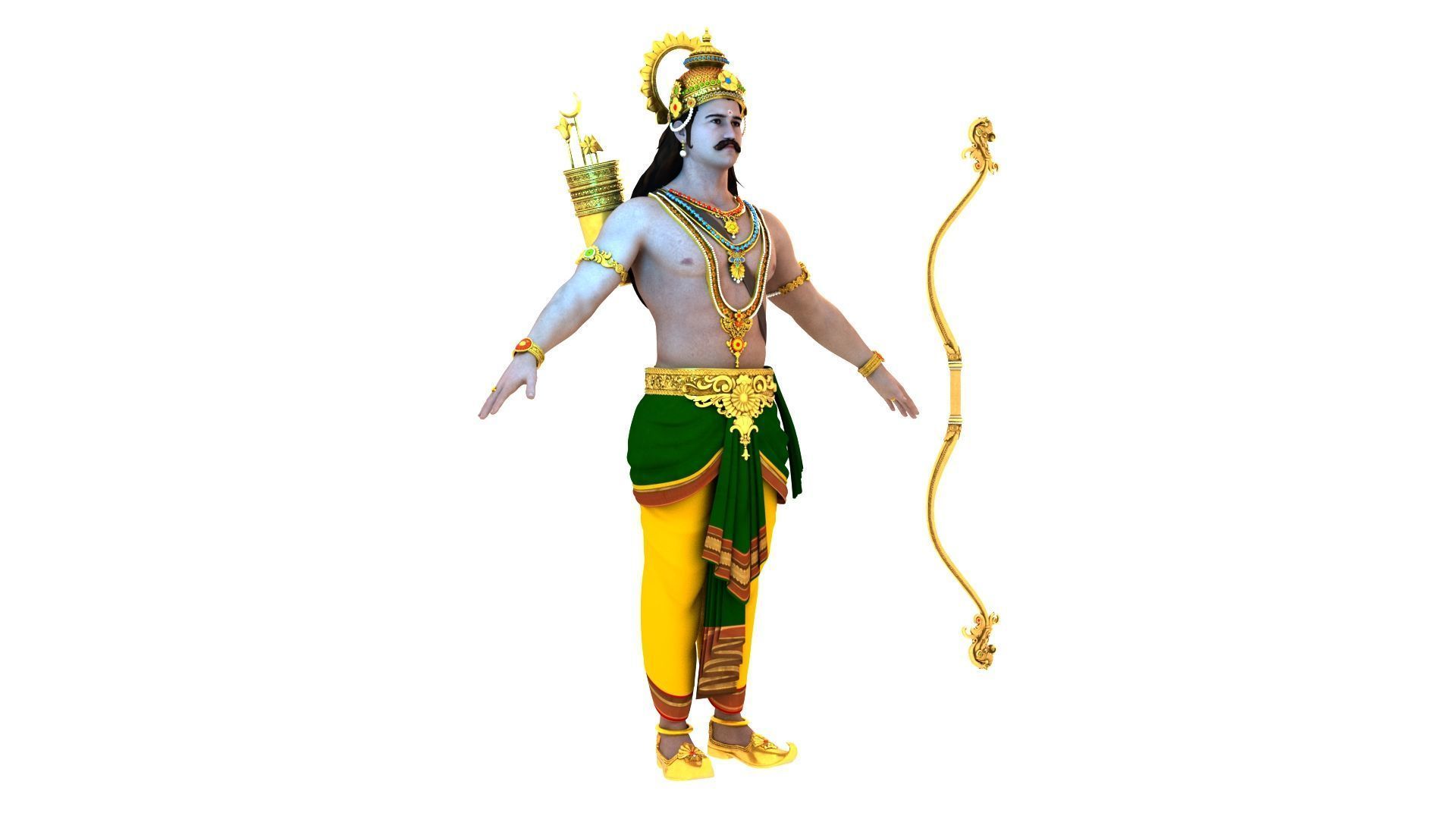 indian king 3D model_20