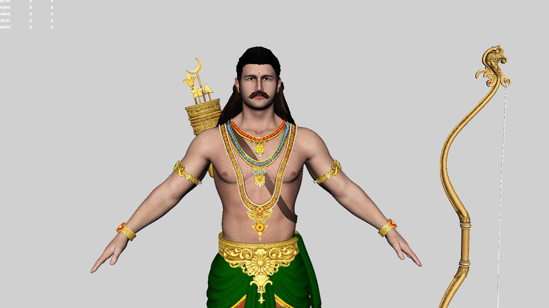 indian king 3D model_7