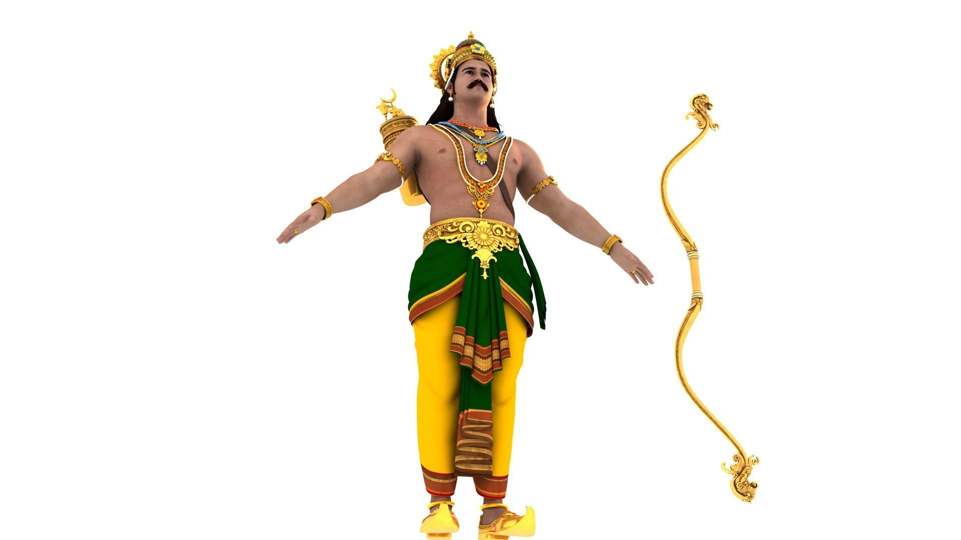 indian king 3D model_4