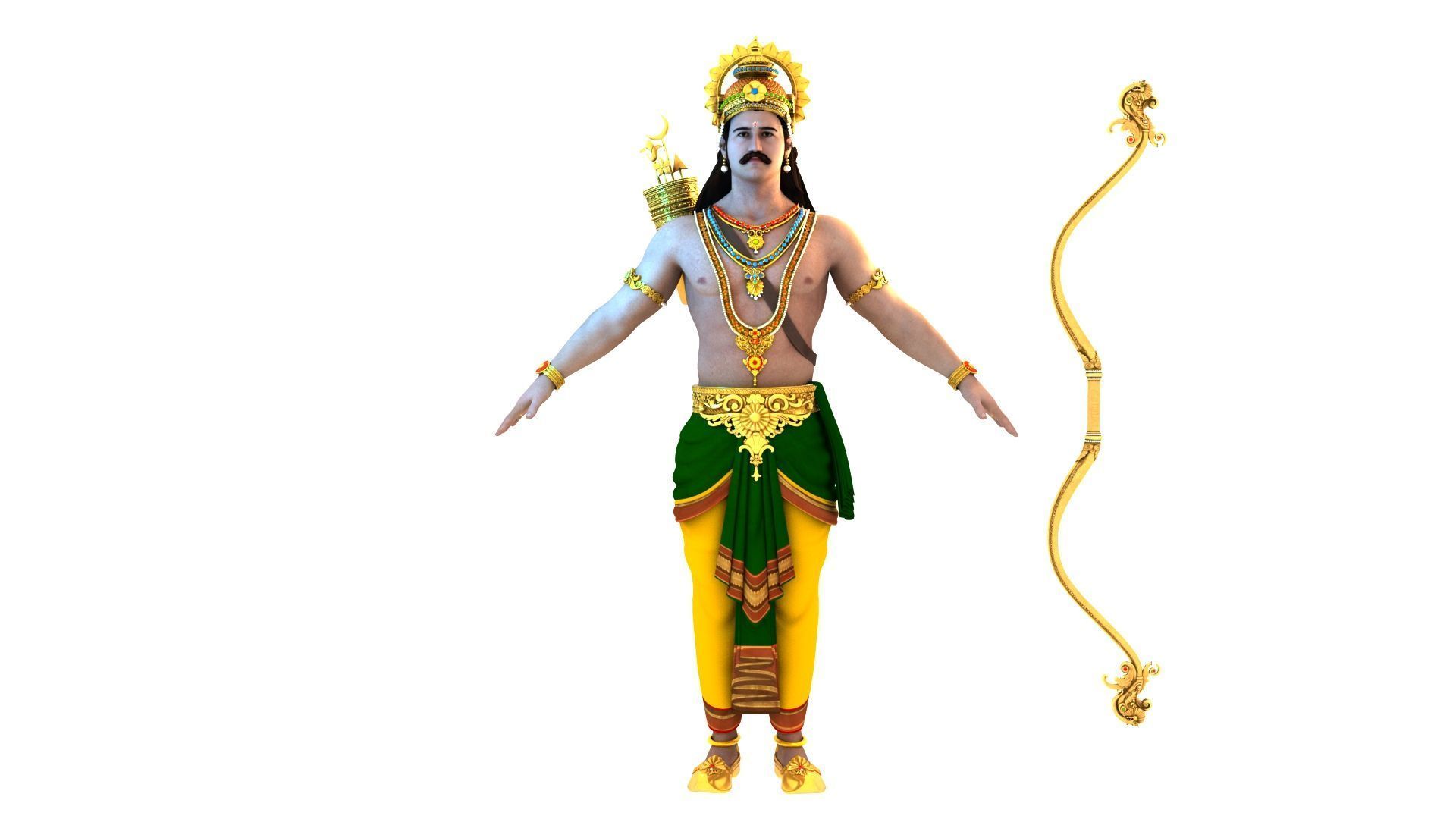 indian king 3D model_15