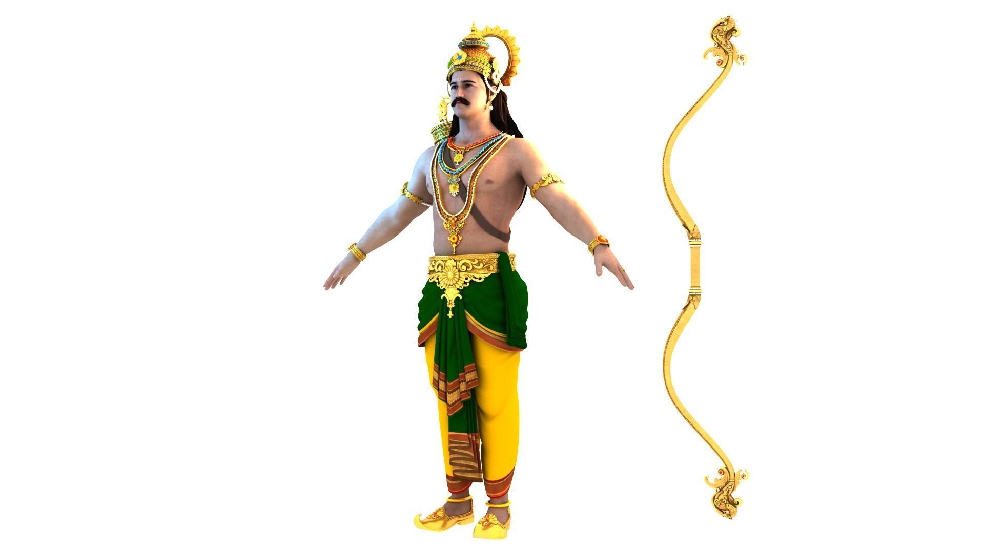indian king 3D model_16