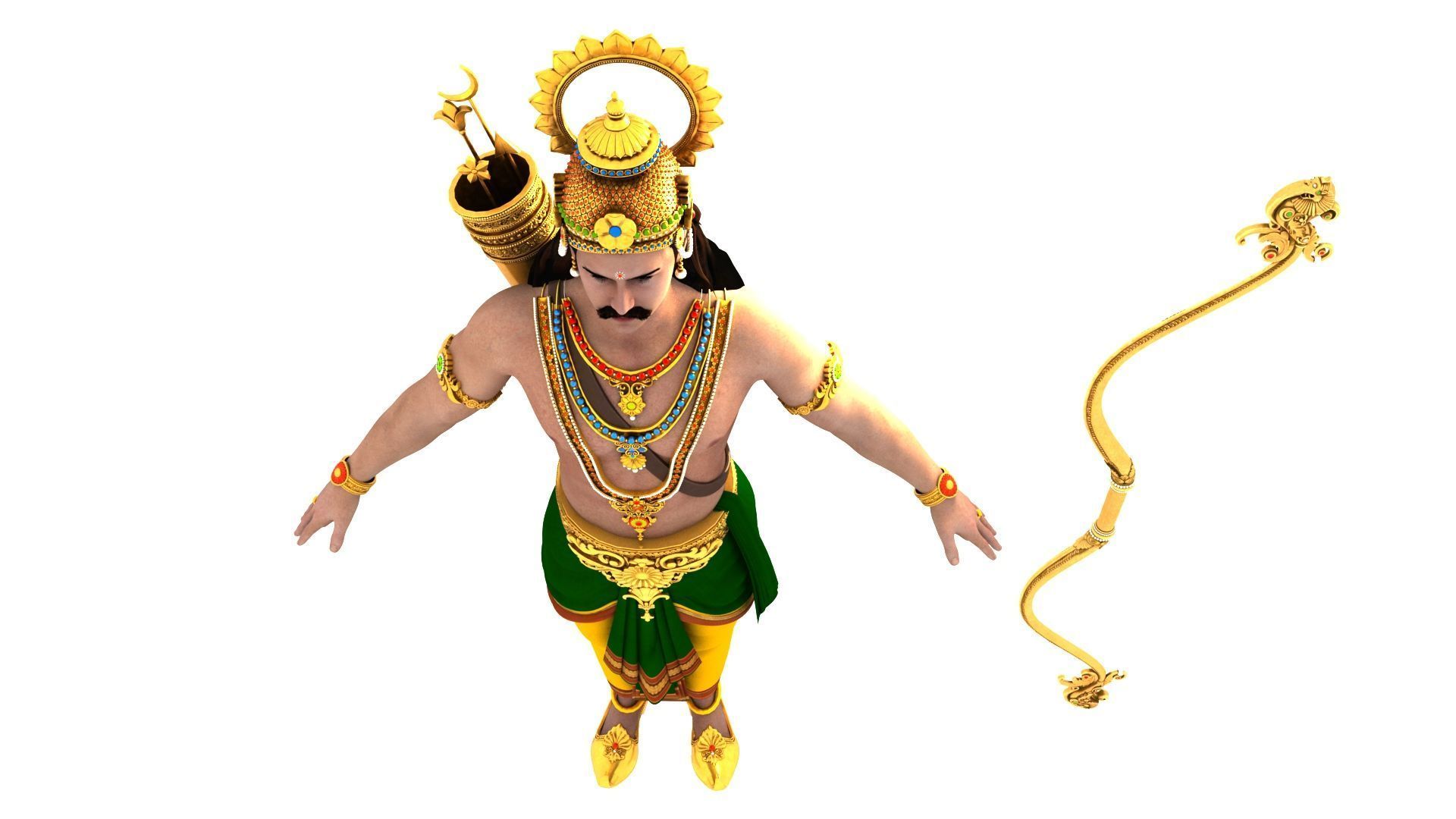 indian king 3D model_3