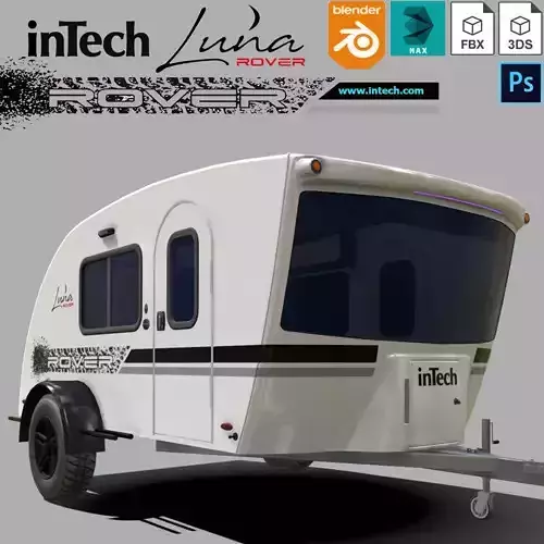 InTech Luna Rover camper Low-poly 3D model