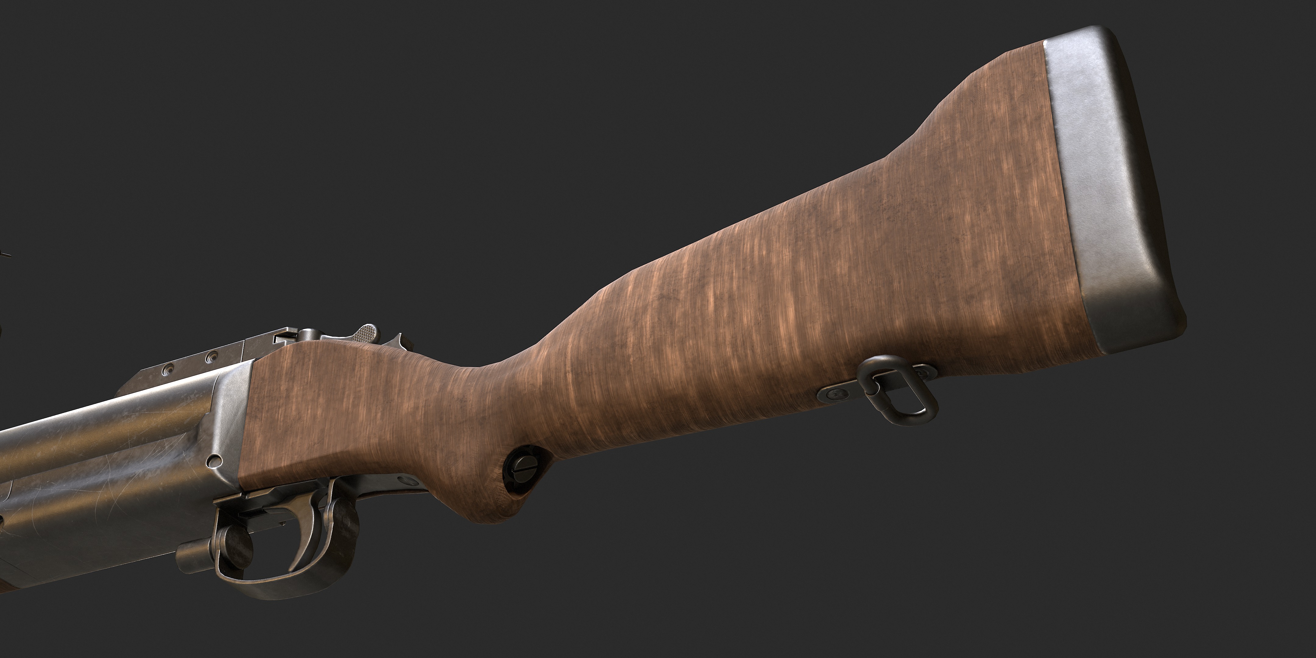 M79 Grenade Launcher Low Poly Low-poly 3D model_5