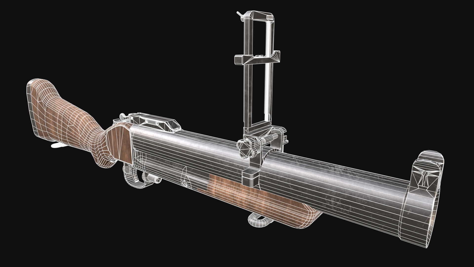 M79 Grenade Launcher Low Poly Low-poly 3D model_9