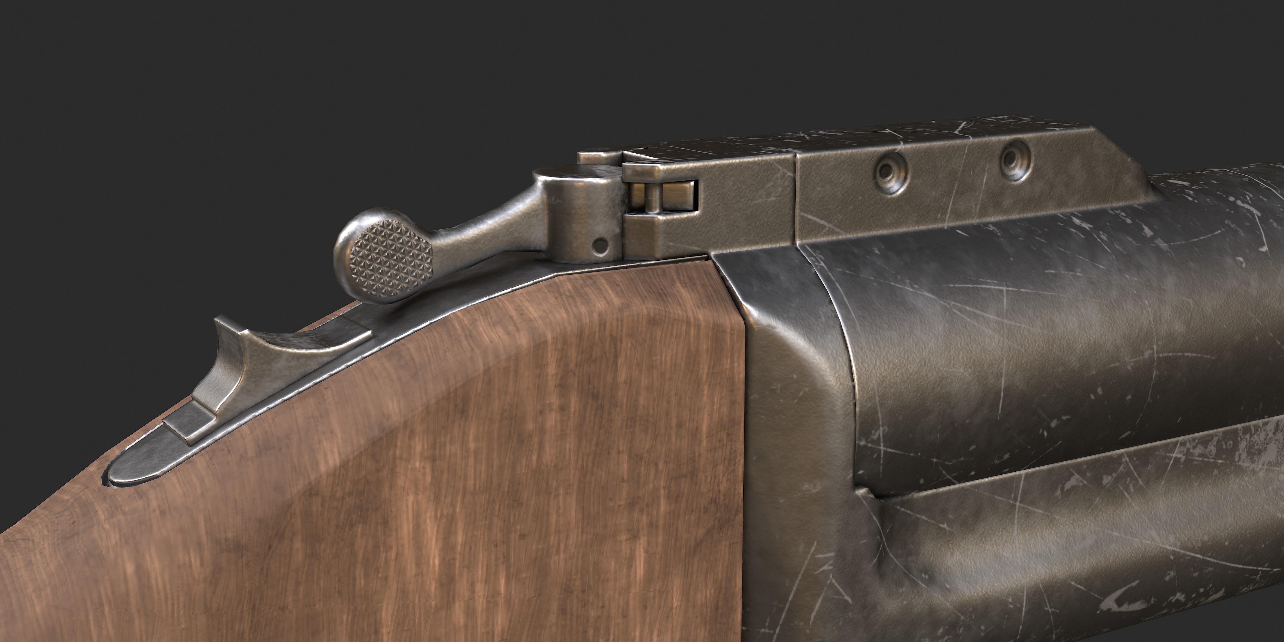 M79 Grenade Launcher Low Poly Low-poly 3D model_6