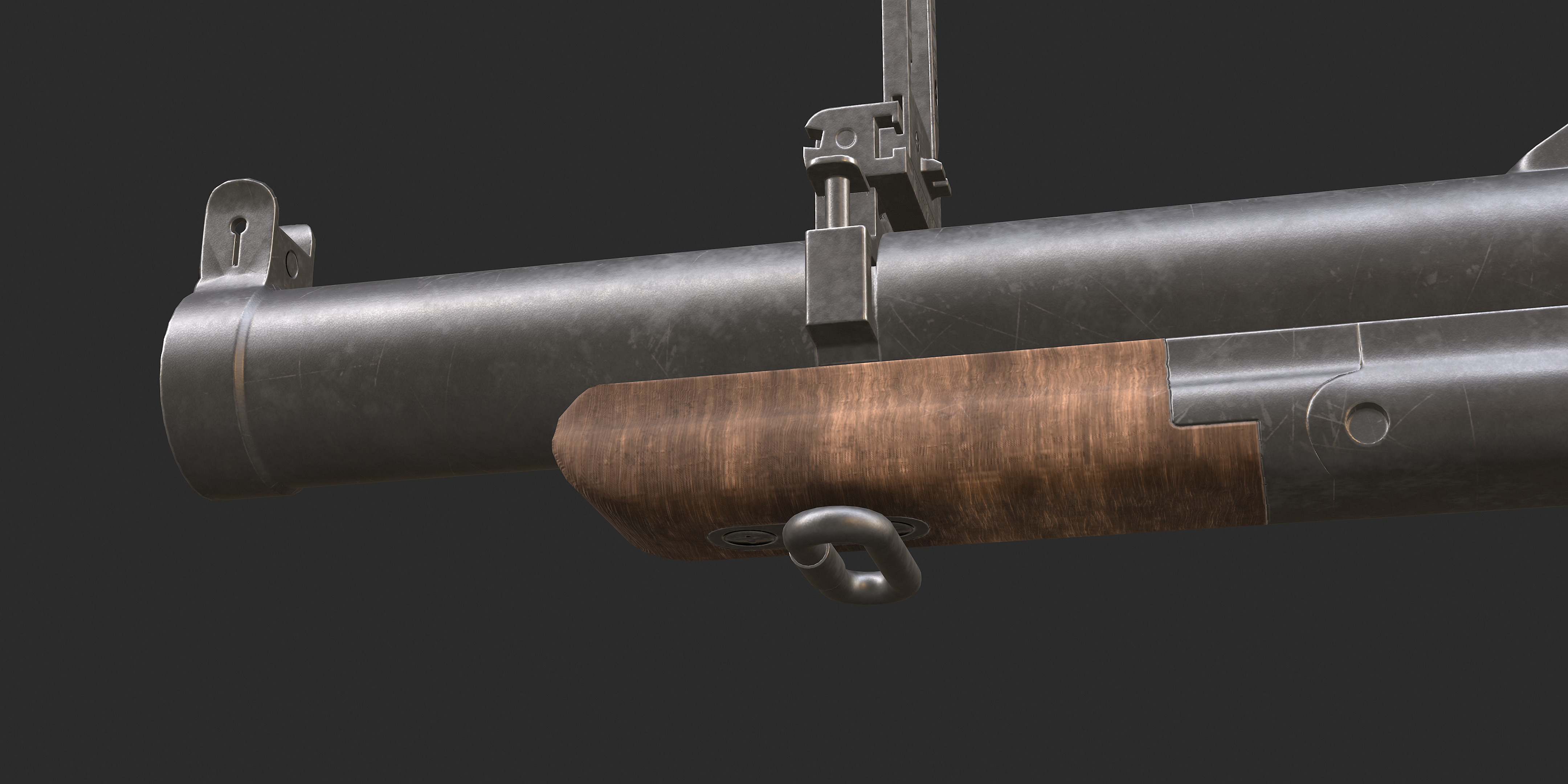 M79 Grenade Launcher Low Poly Low-poly 3D model_7