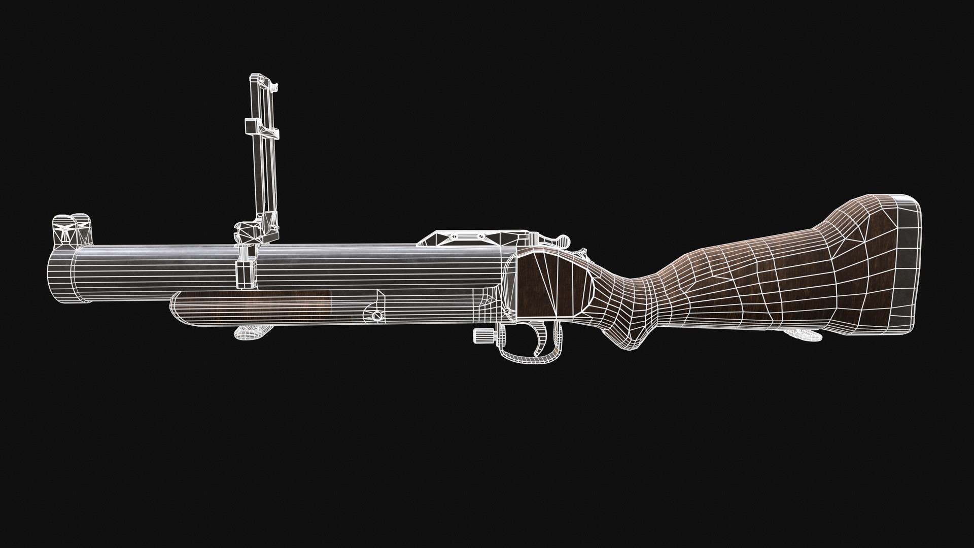M79 Grenade Launcher Low Poly Low-poly 3D model_10