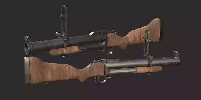 M79 Grenade Launcher Low Poly