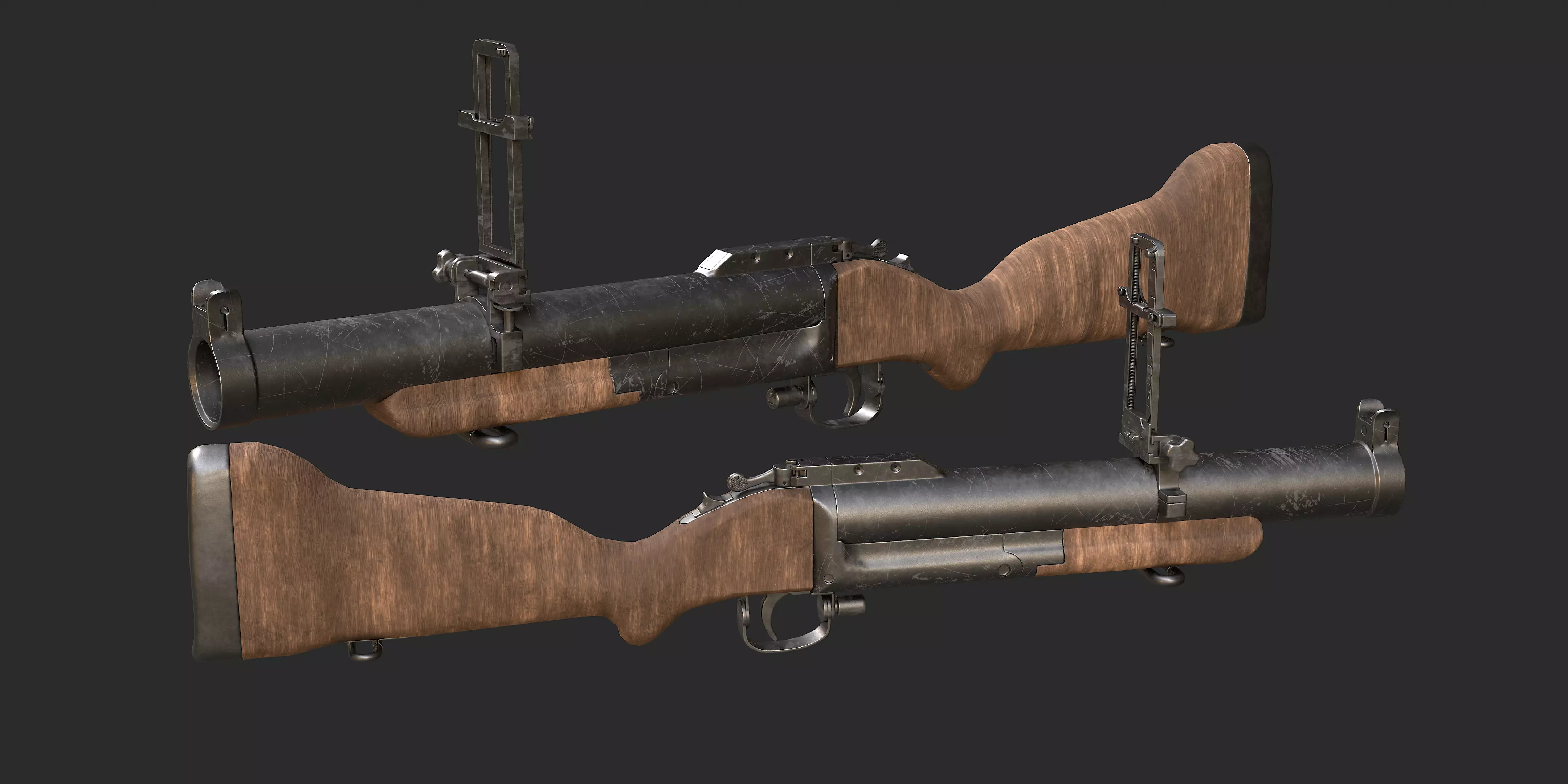 M79 Grenade Launcher Low Poly Low-poly 3D model_0