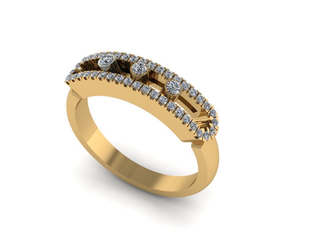 Messika move baby ring 3D print model_2