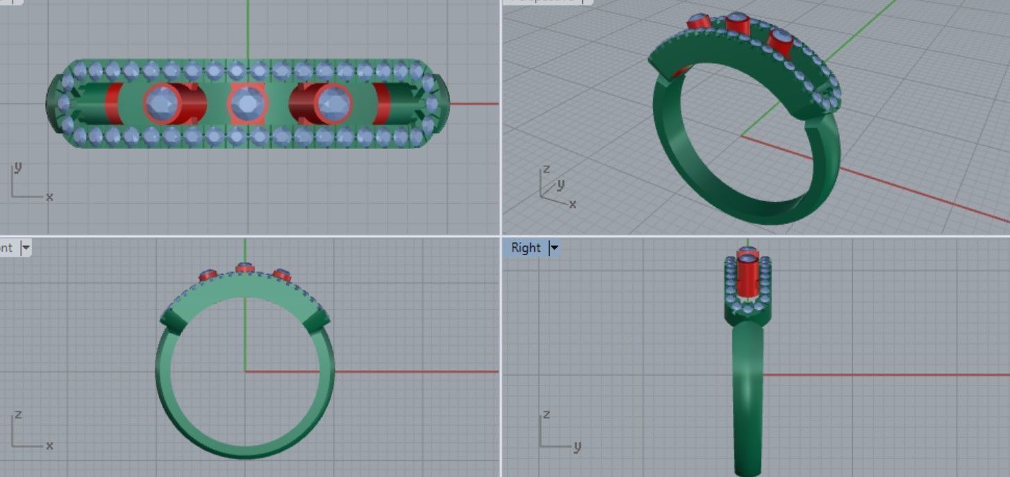 Messika move baby ring 3D print model_1
