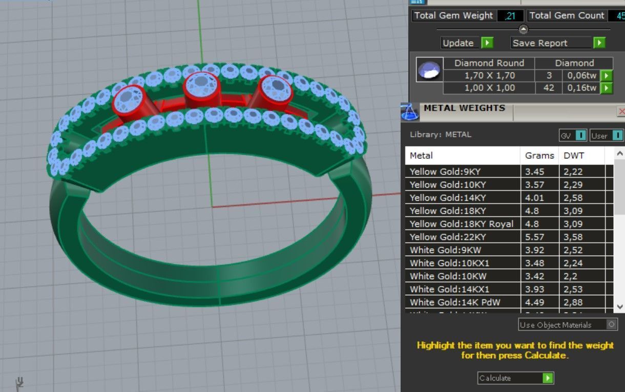 Messika move baby ring 3D print model_3