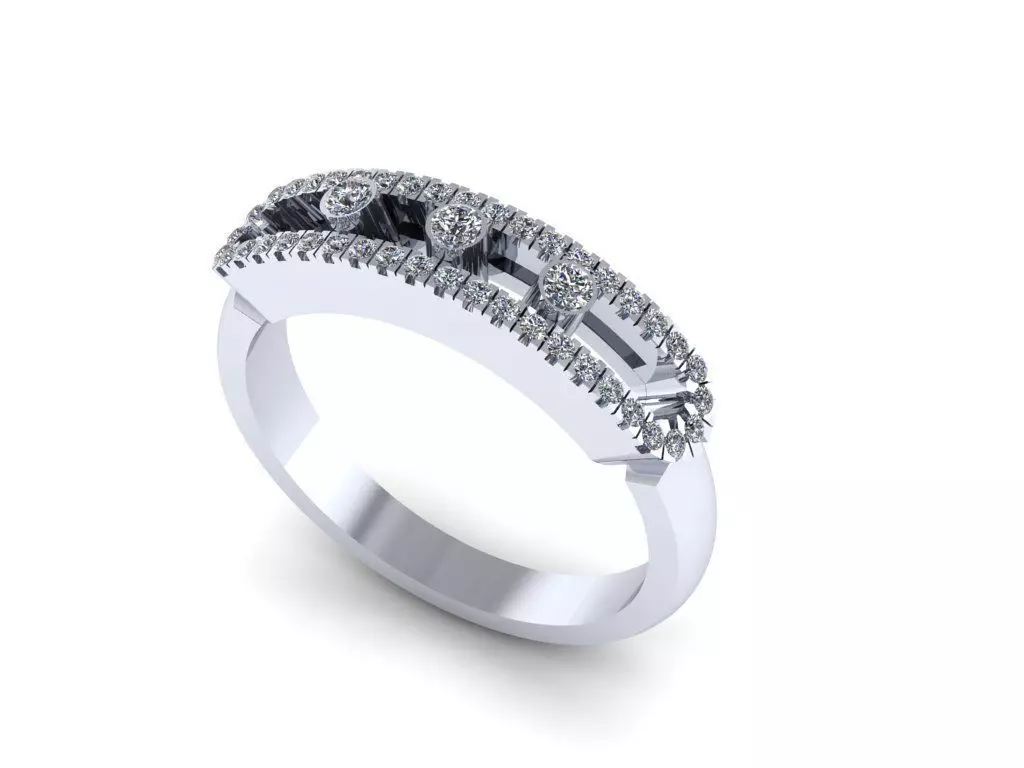 Messika move baby ring 3D print model_0