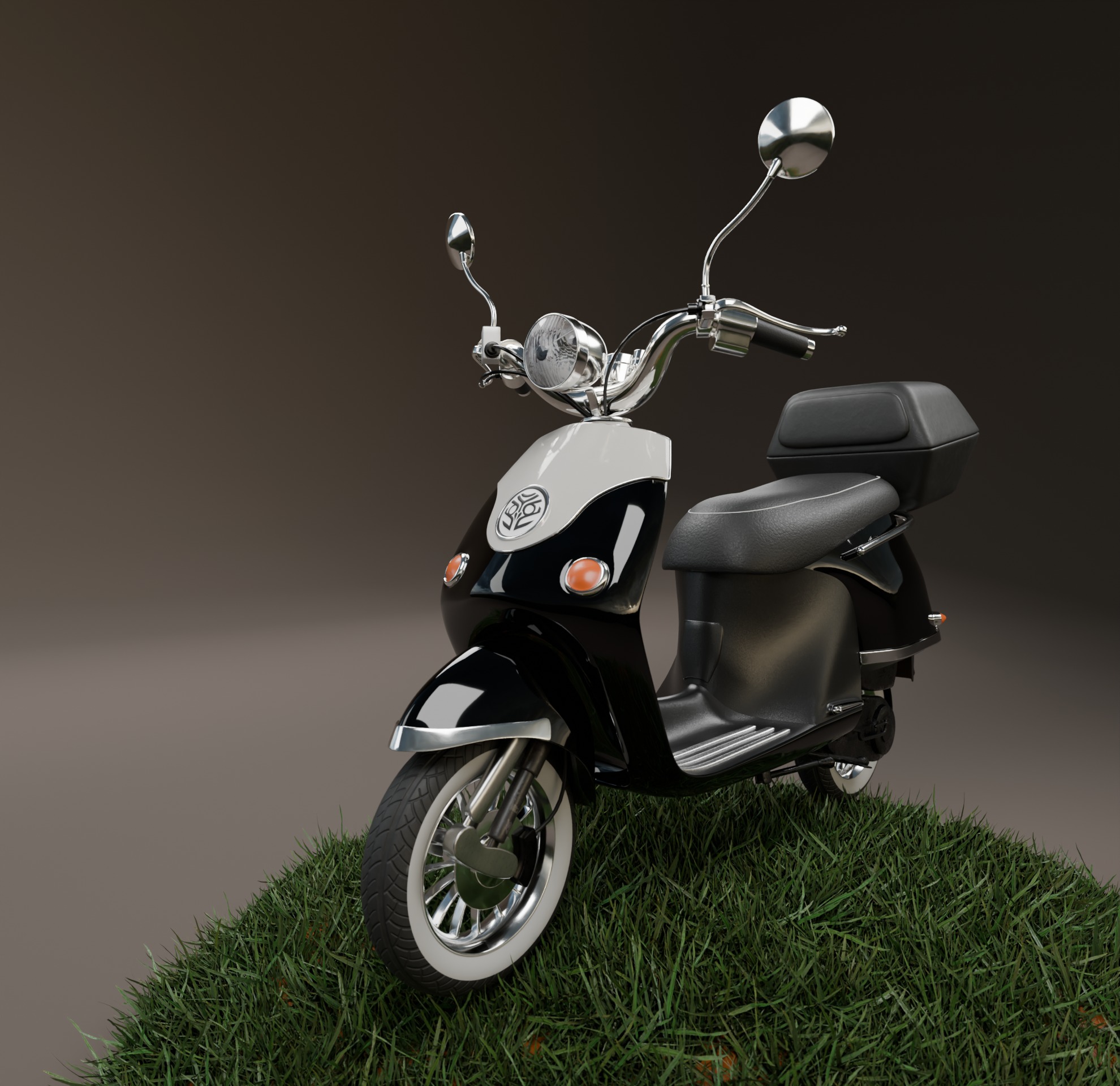 Retro scooter 3D model_6