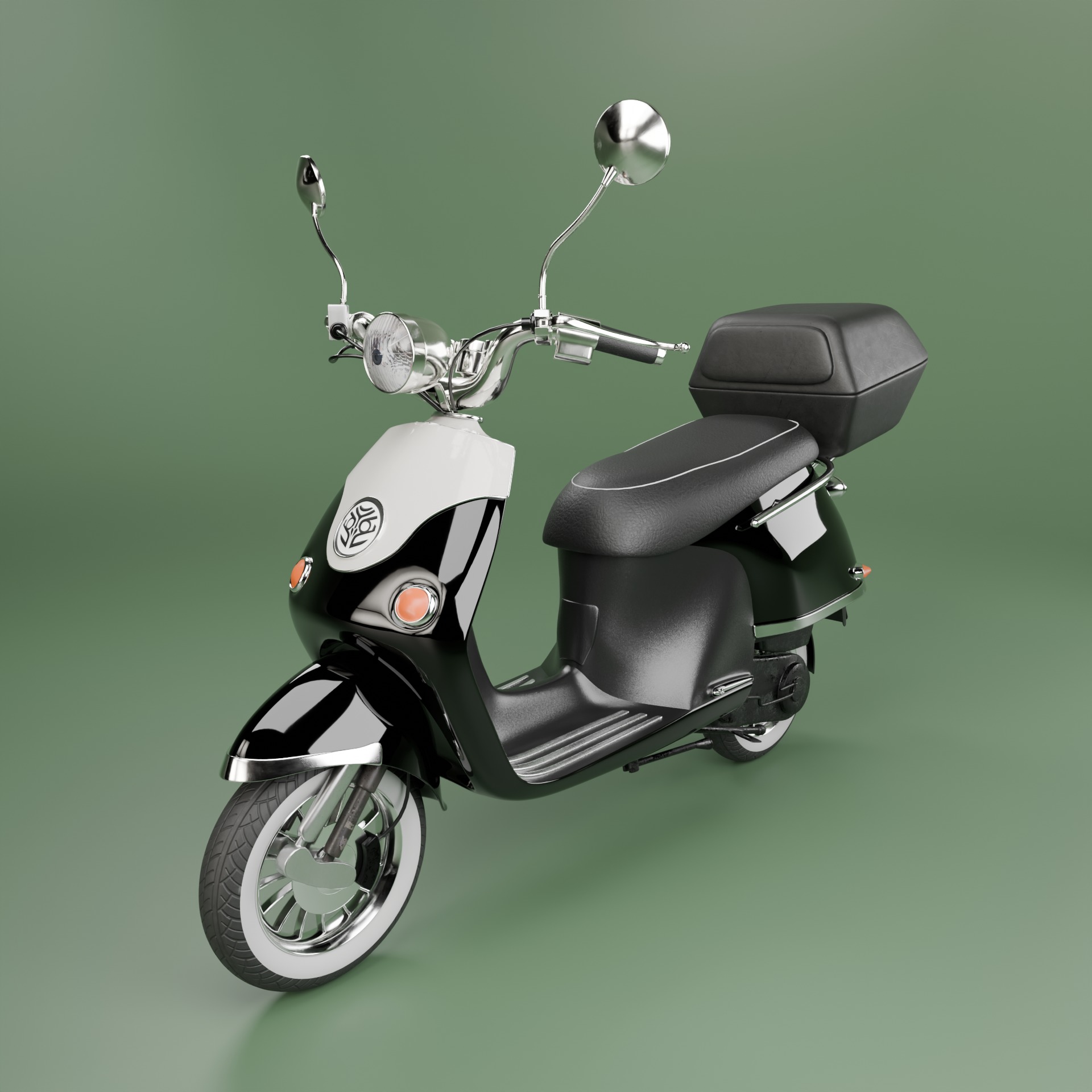 Retro scooter 3D model_4