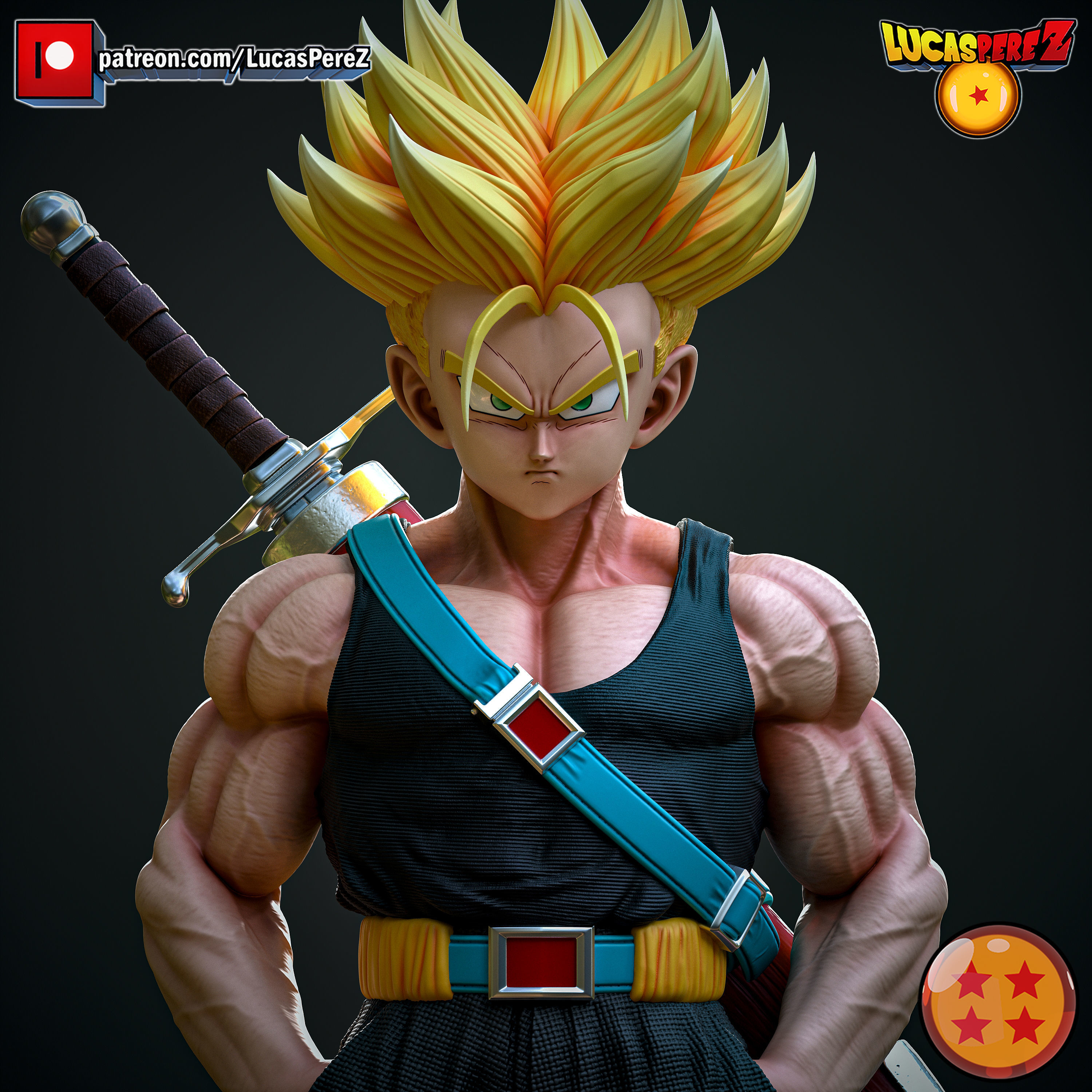 TRUNKS Z WARRIORS 3D print model_3