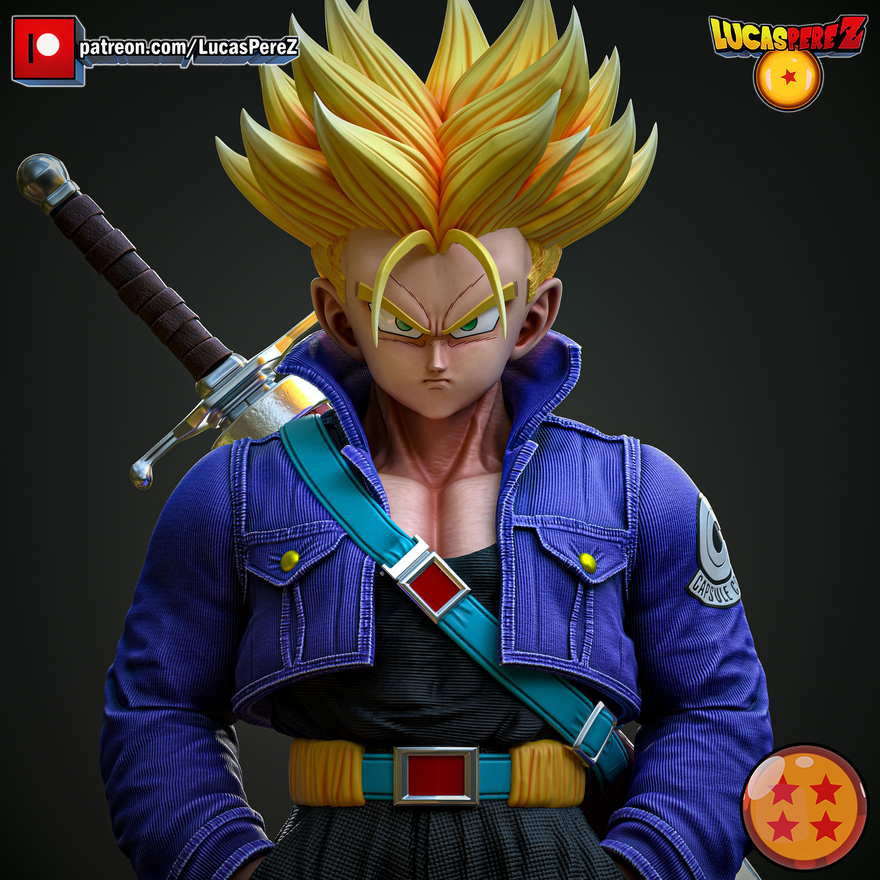 TRUNKS Z WARRIORS 3D print model_4