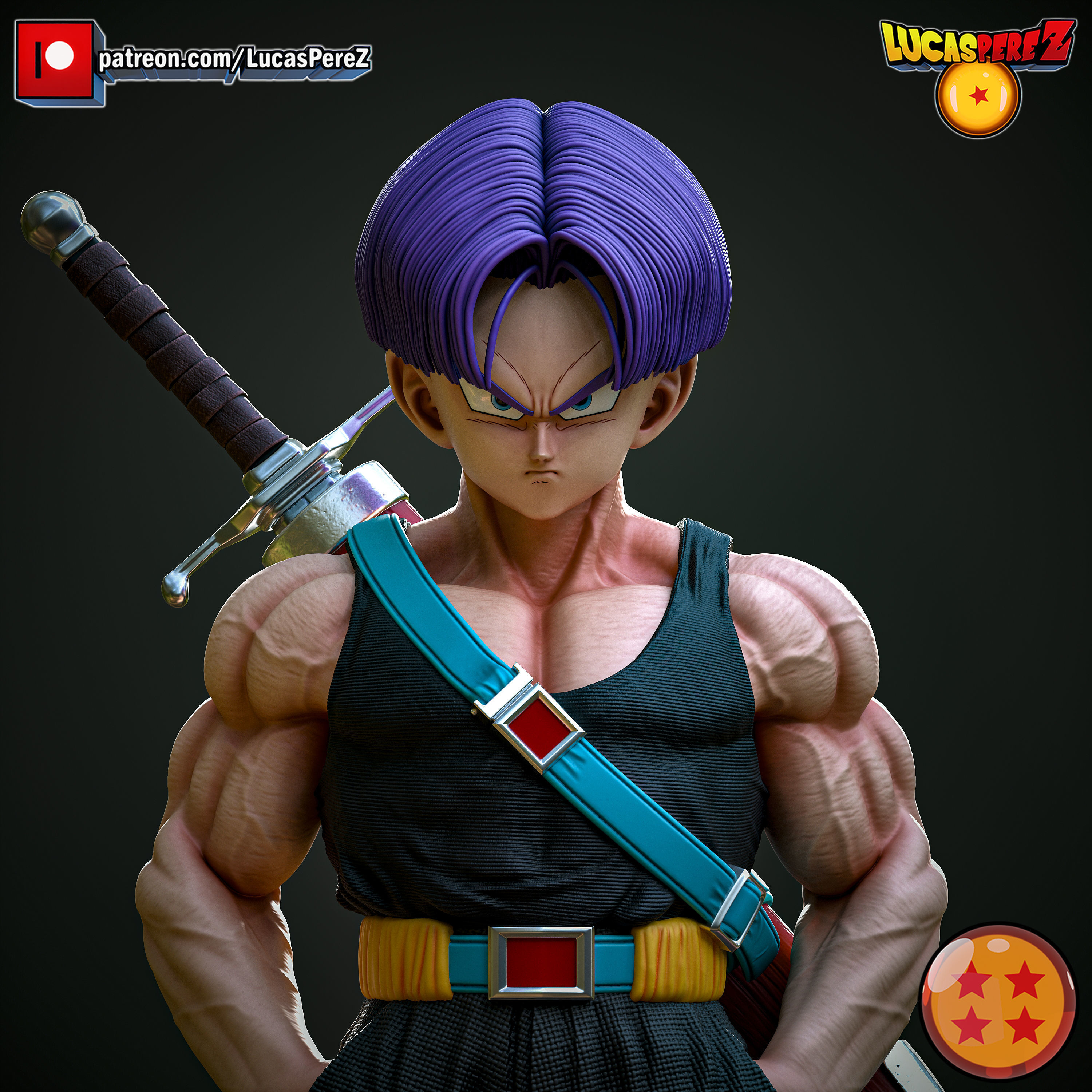 TRUNKS Z WARRIORS 3D print model_1