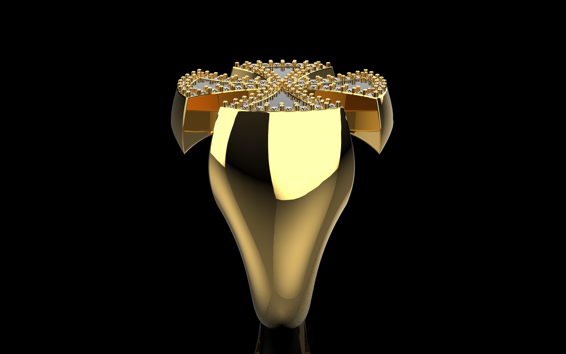 Cross man signet ring model 1028 3D print model_24