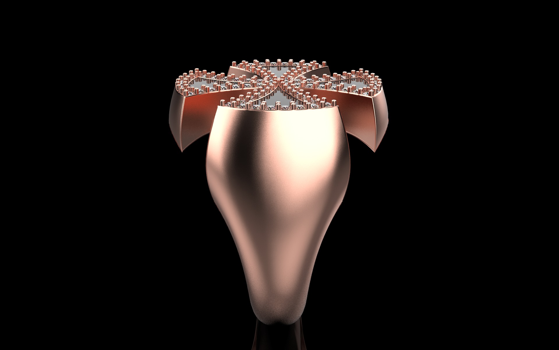 Cross man signet ring model 1028 3D print model_26