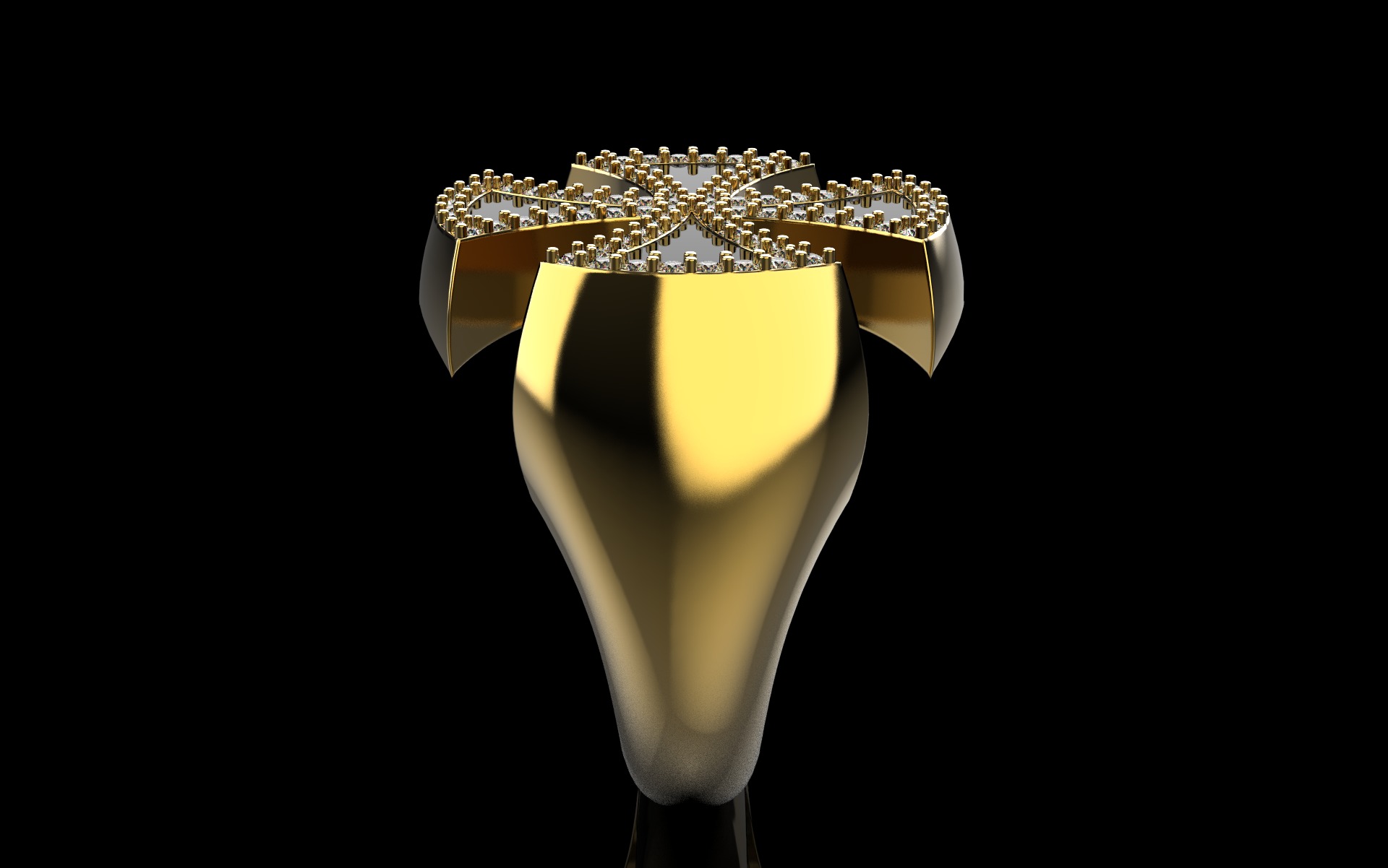 Cross man signet ring model 1028 3D print model_28