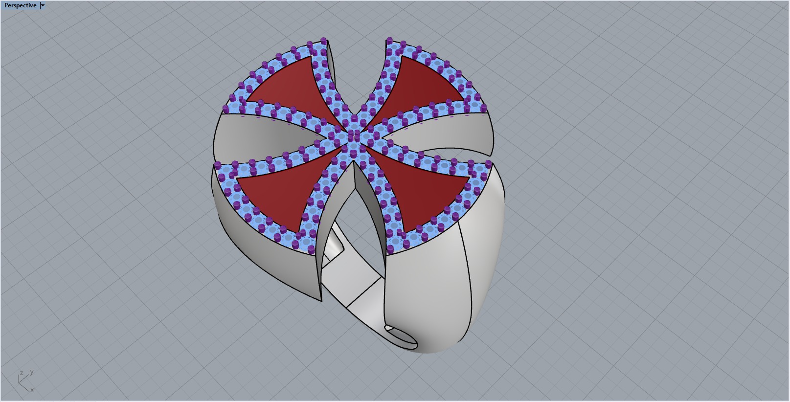 Cross man signet ring model 1028 3D print model_32