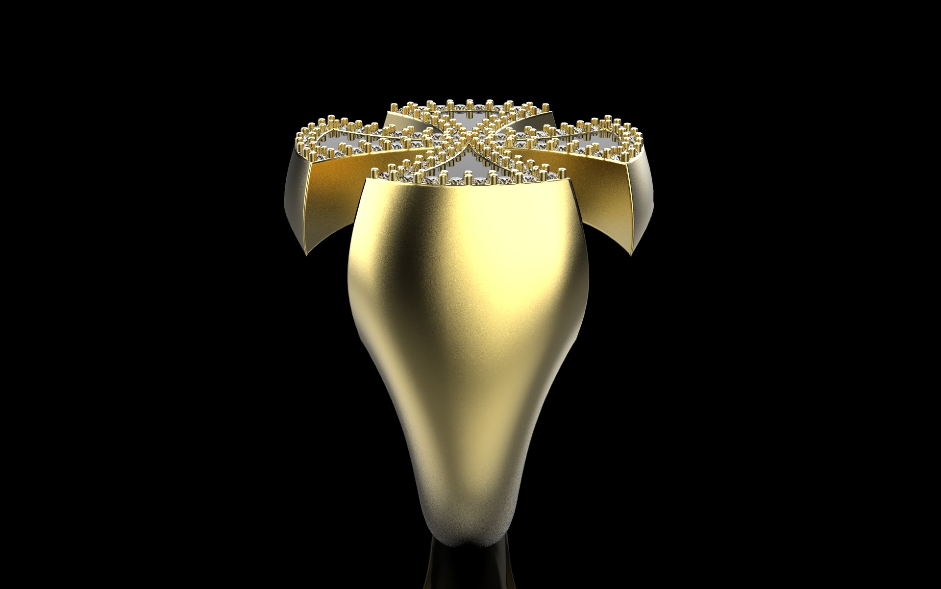 Cross man signet ring model 1028 3D print model_23