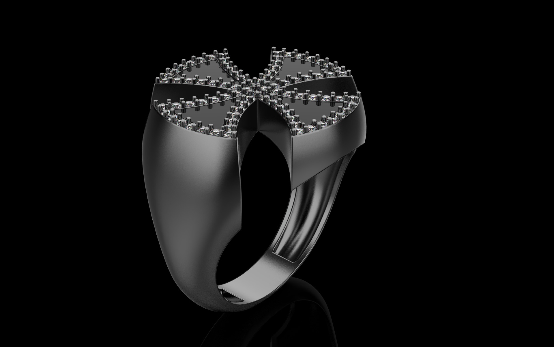Cross man signet ring model 1028 3D print model_19