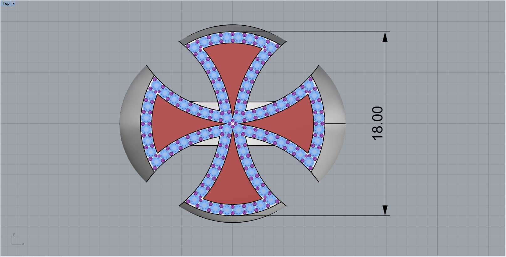 Cross man signet ring model 1028 3D print model_29