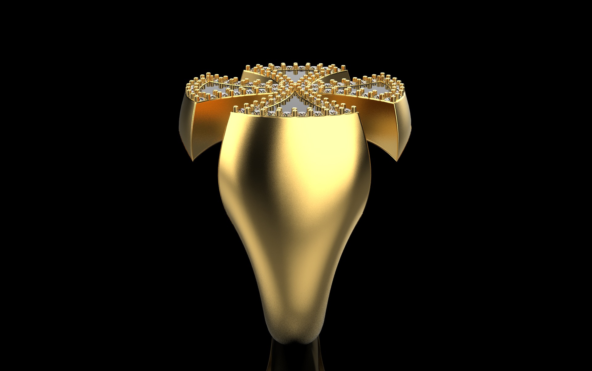 Cross man signet ring model 1028 3D print model_22