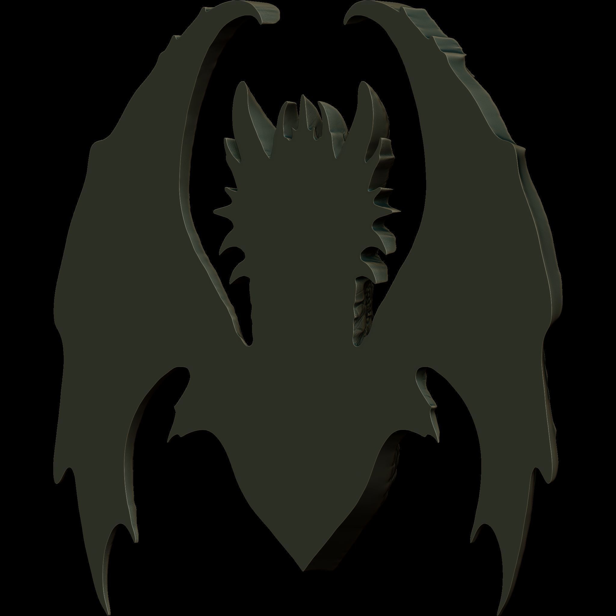 Dragon Head Relief No4 STL file for 3d Printing or CNC 3D print model_9