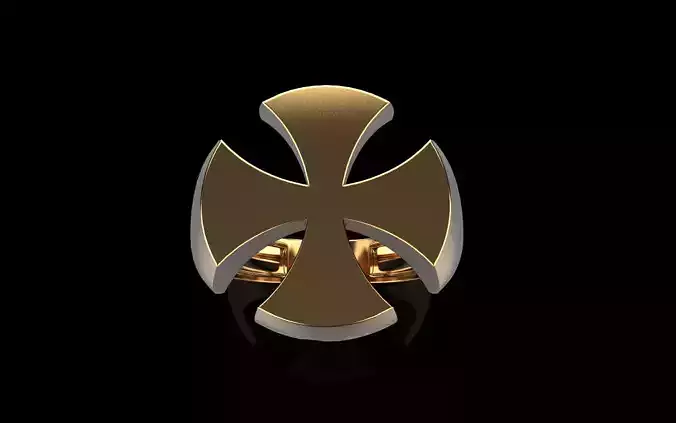 Cross man signet ring model 1026