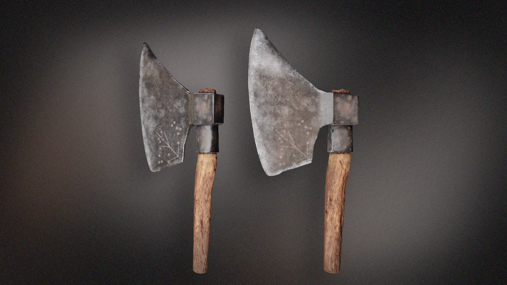 Austrian Broad Axe Low-poly 3D model_6