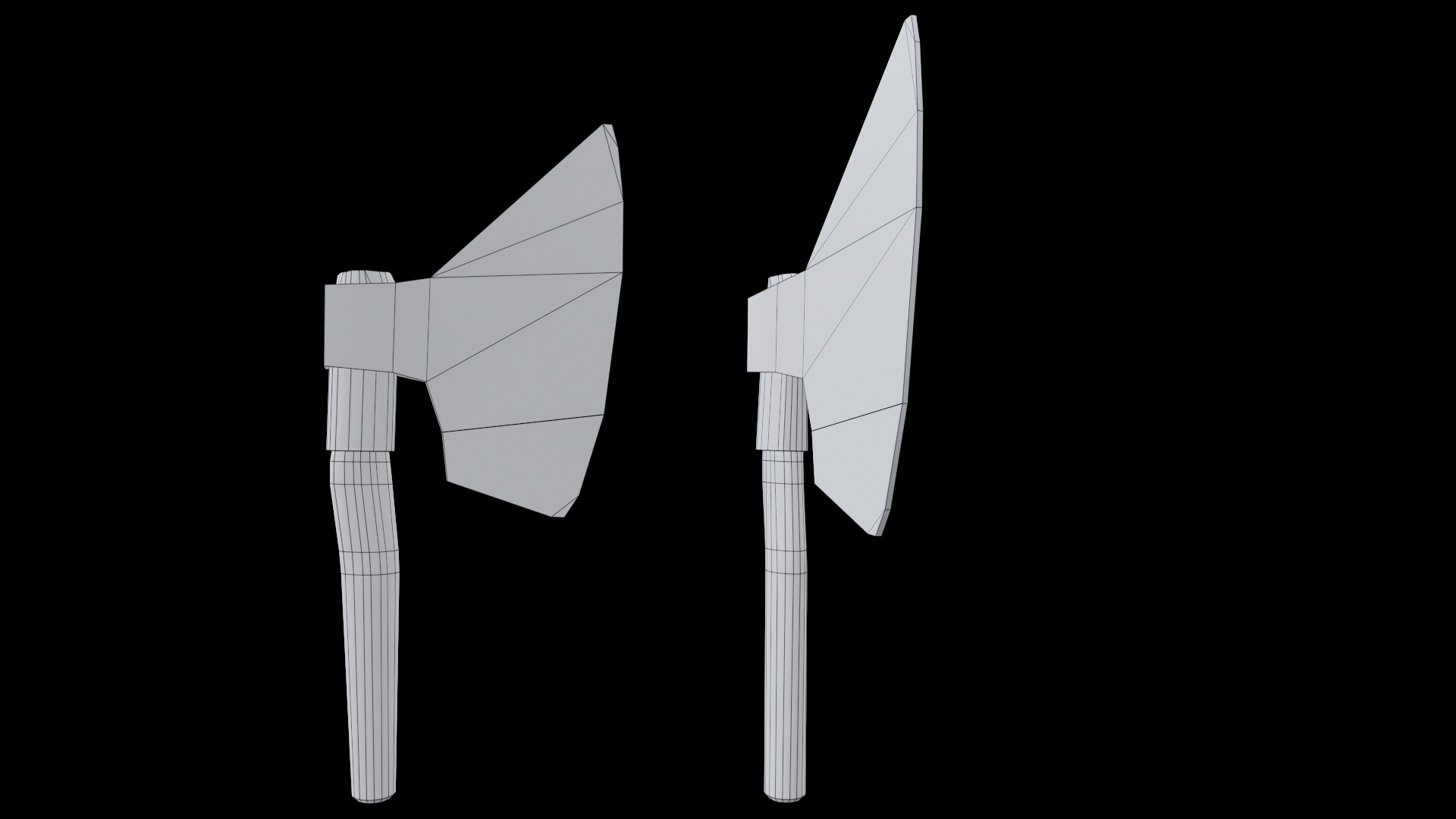Austrian Broad Axe Low-poly 3D model_7