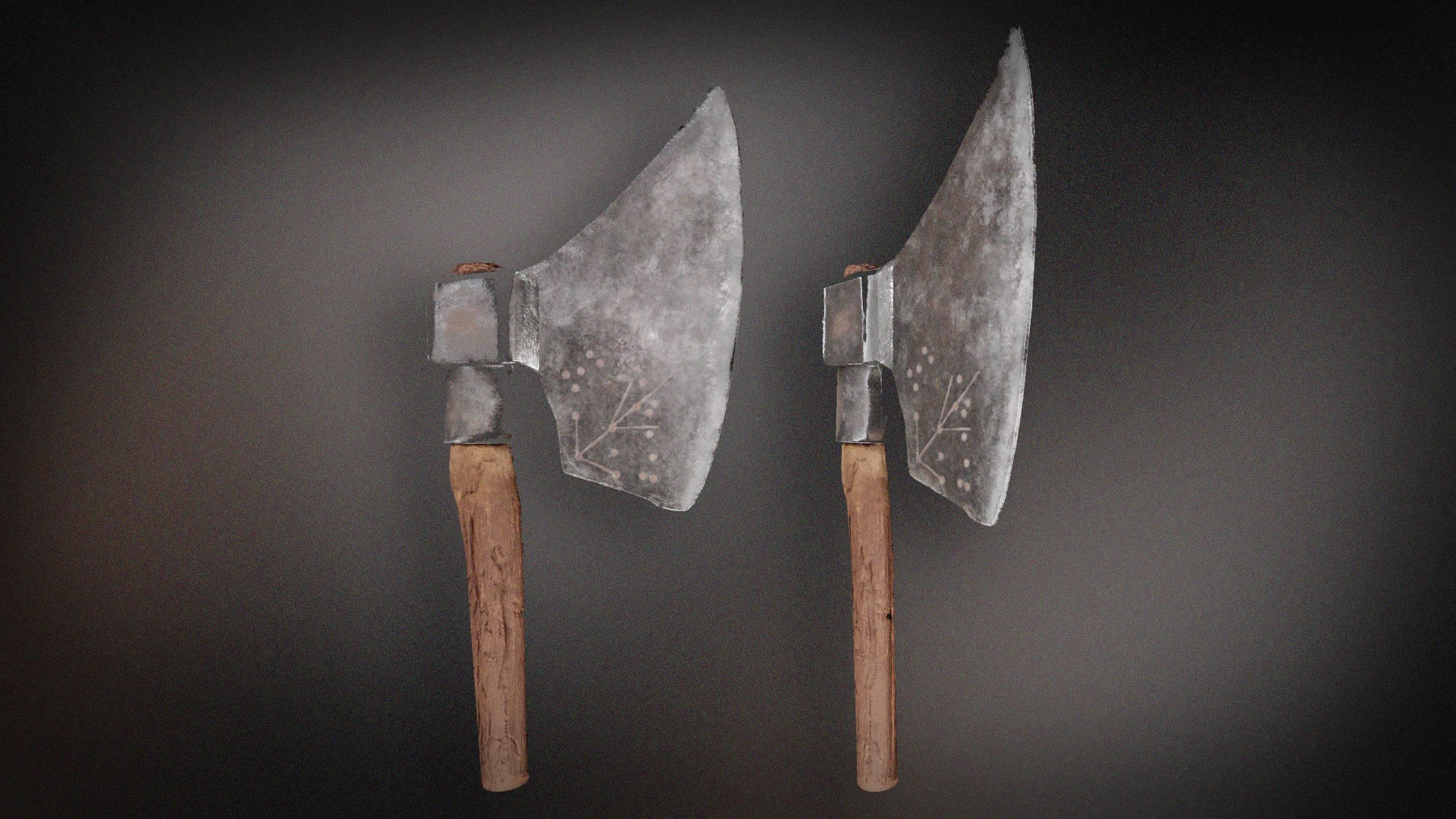 Austrian Broad Axe Low-poly 3D model_5