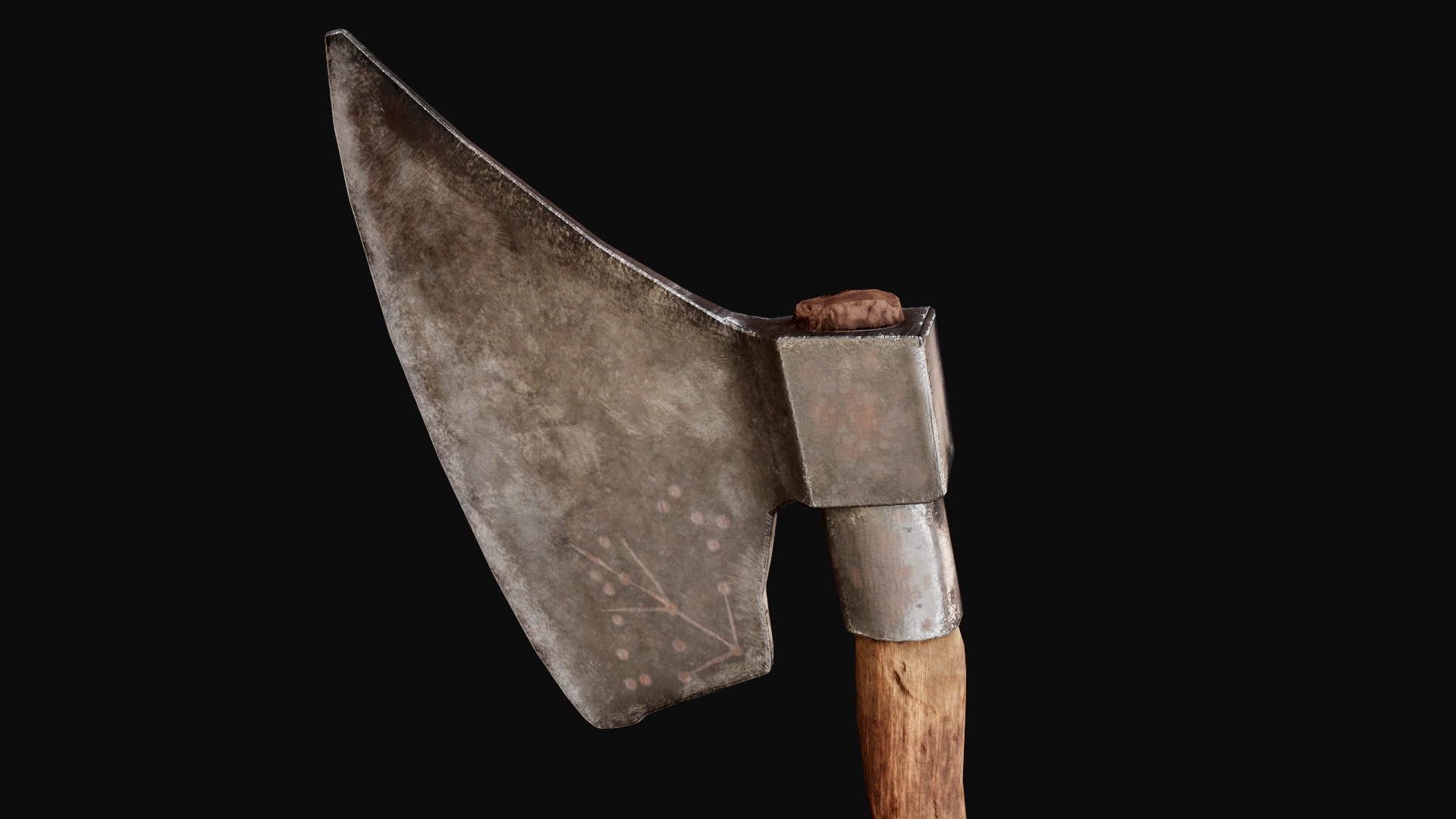 Austrian Broad Axe Low-poly 3D model_4