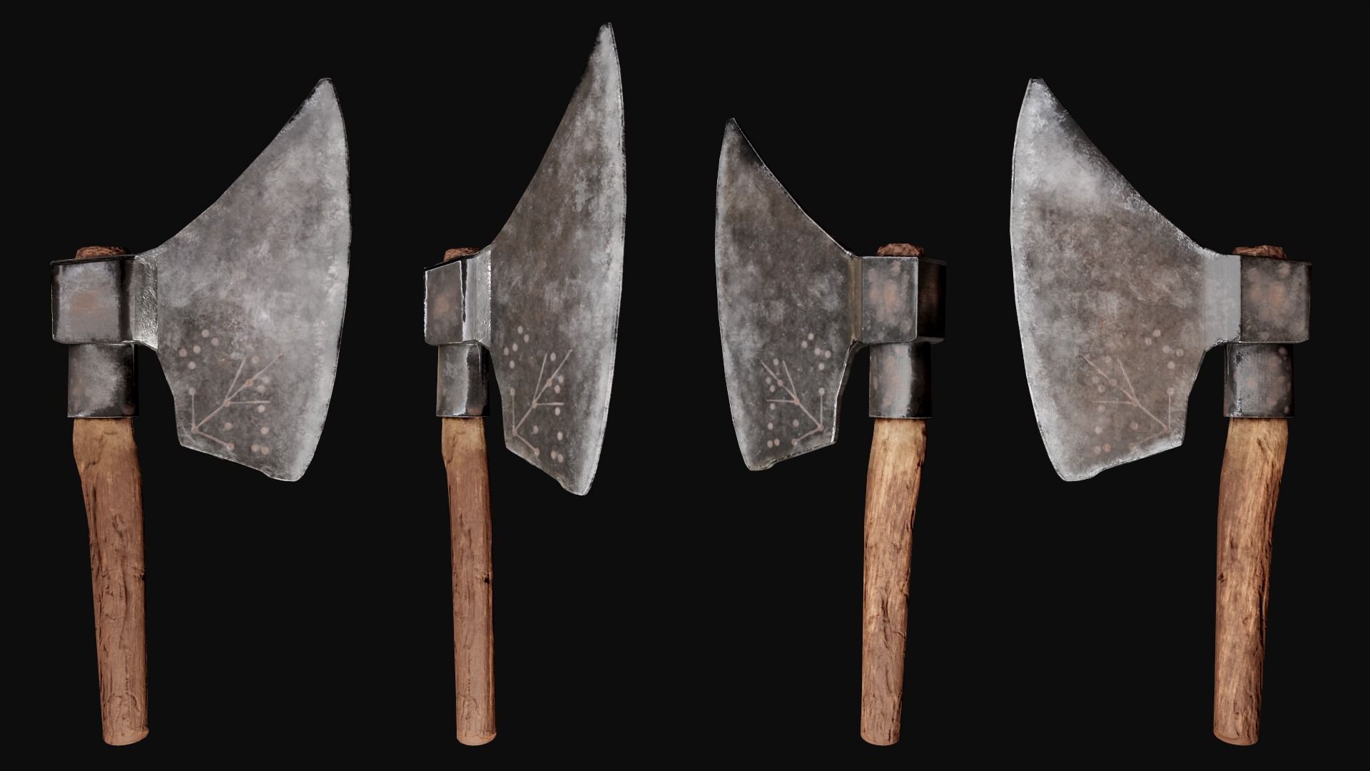 Austrian Broad Axe Low-poly 3D model_3