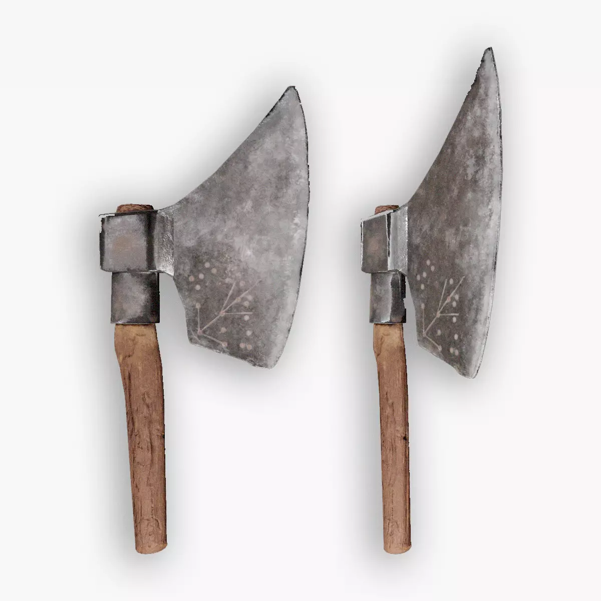 Austrian Broad Axe Low-poly 3D model_0