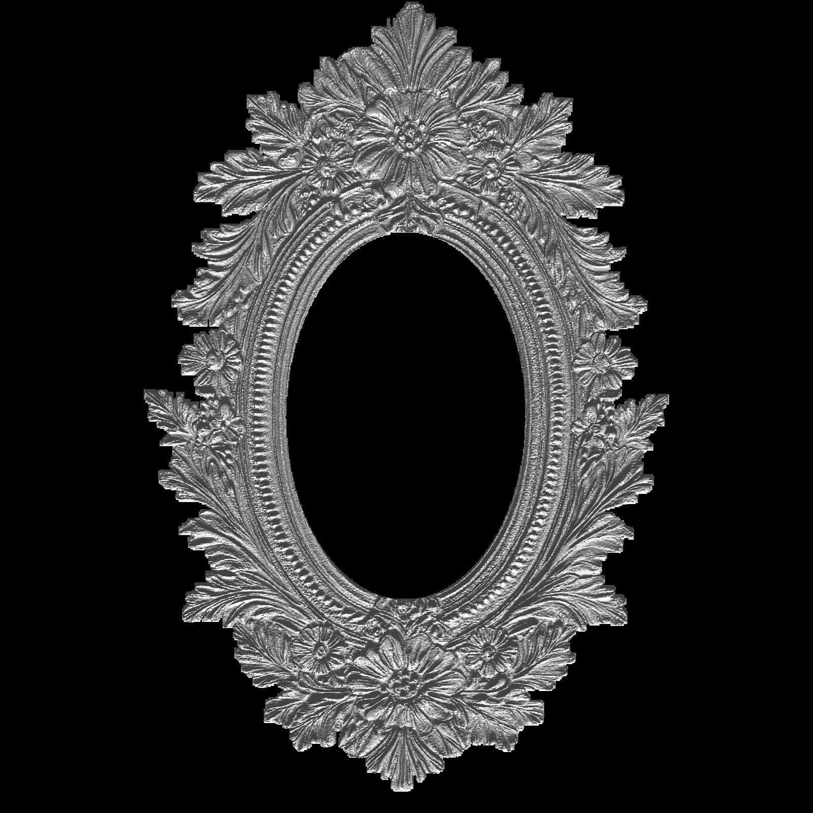 Classic 3D Floral Frame Sculpture 3D print model