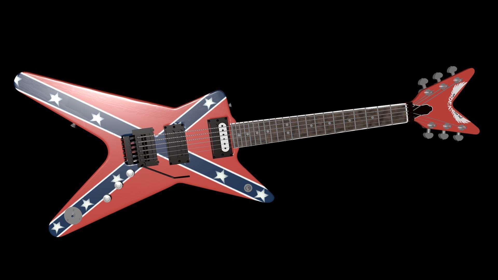 Darrell 3d guitar collection 3D model_2