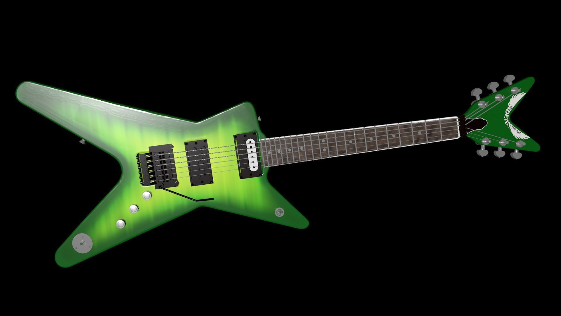 Darrell 3d guitar collection 3D model_3
