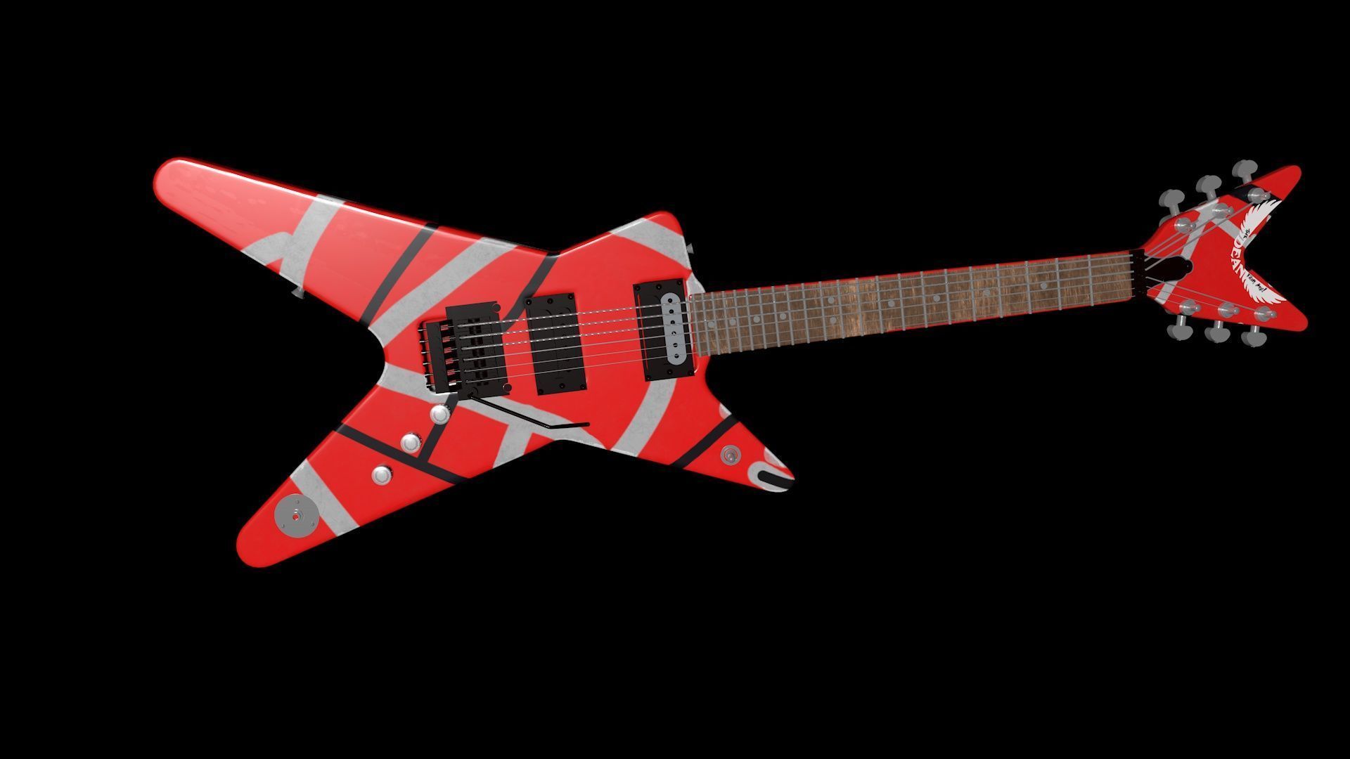 Darrell 3d guitar collection 3D model_4