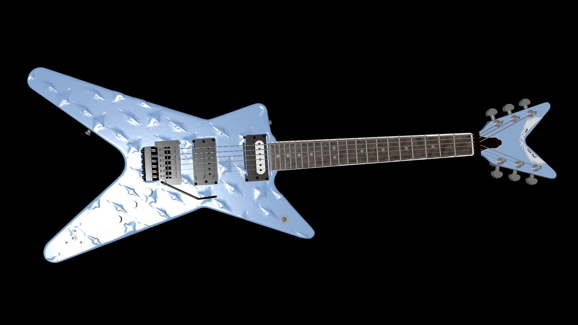 Darrell 3d guitar collection 3D model_1