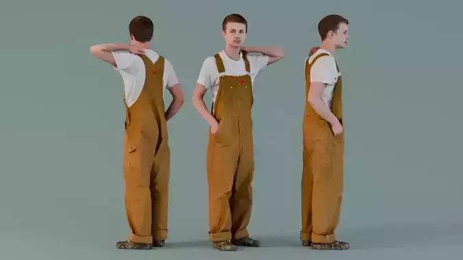 Young boy in jumpsuit