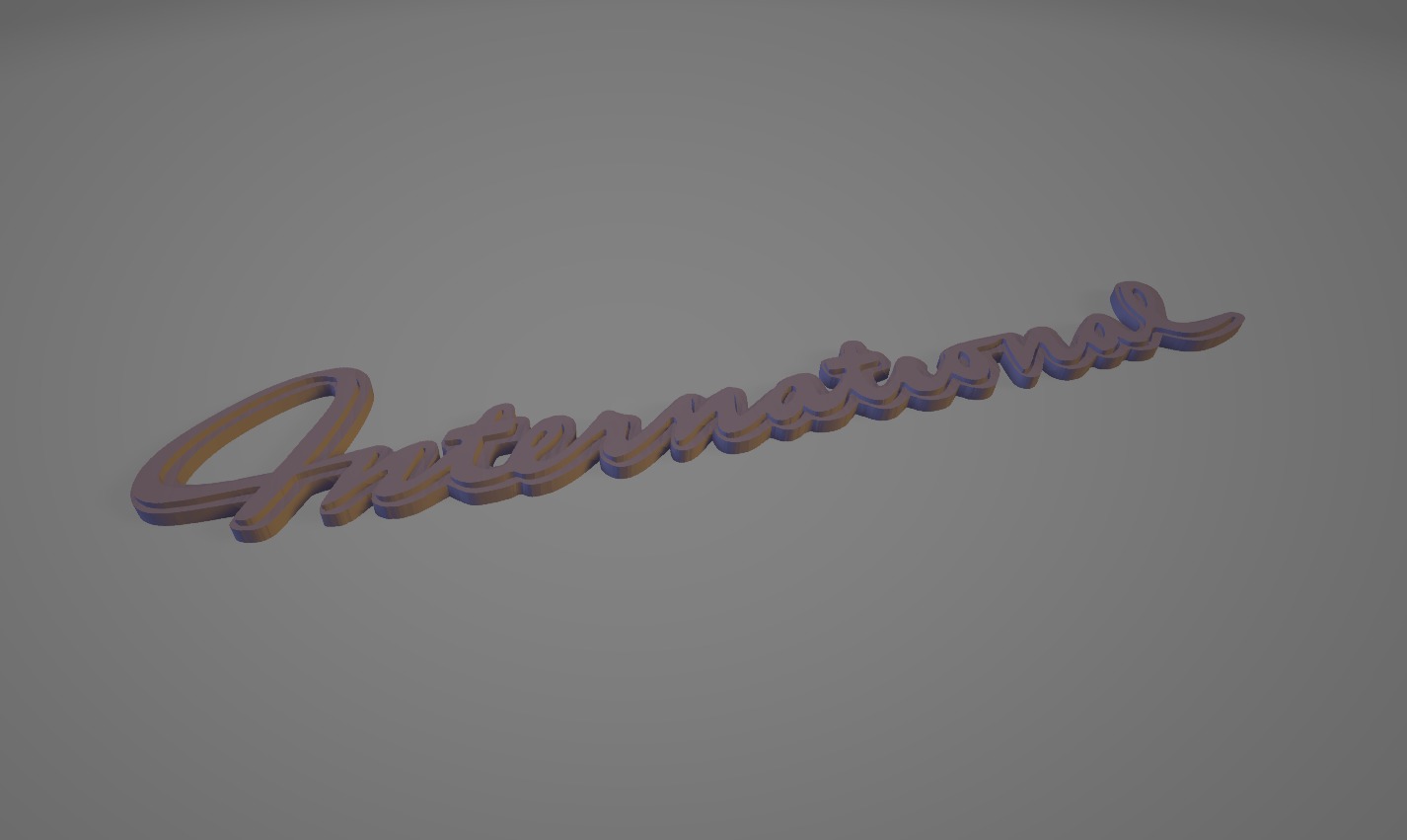 Antique international emblem  3D print ready 3D print model_1