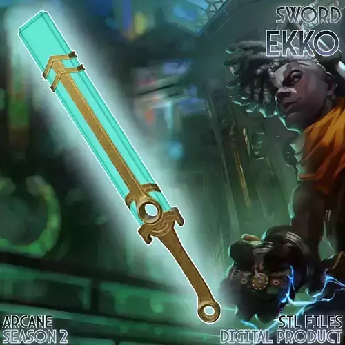 Ekko Cosplay Sword Arcane League of Legends