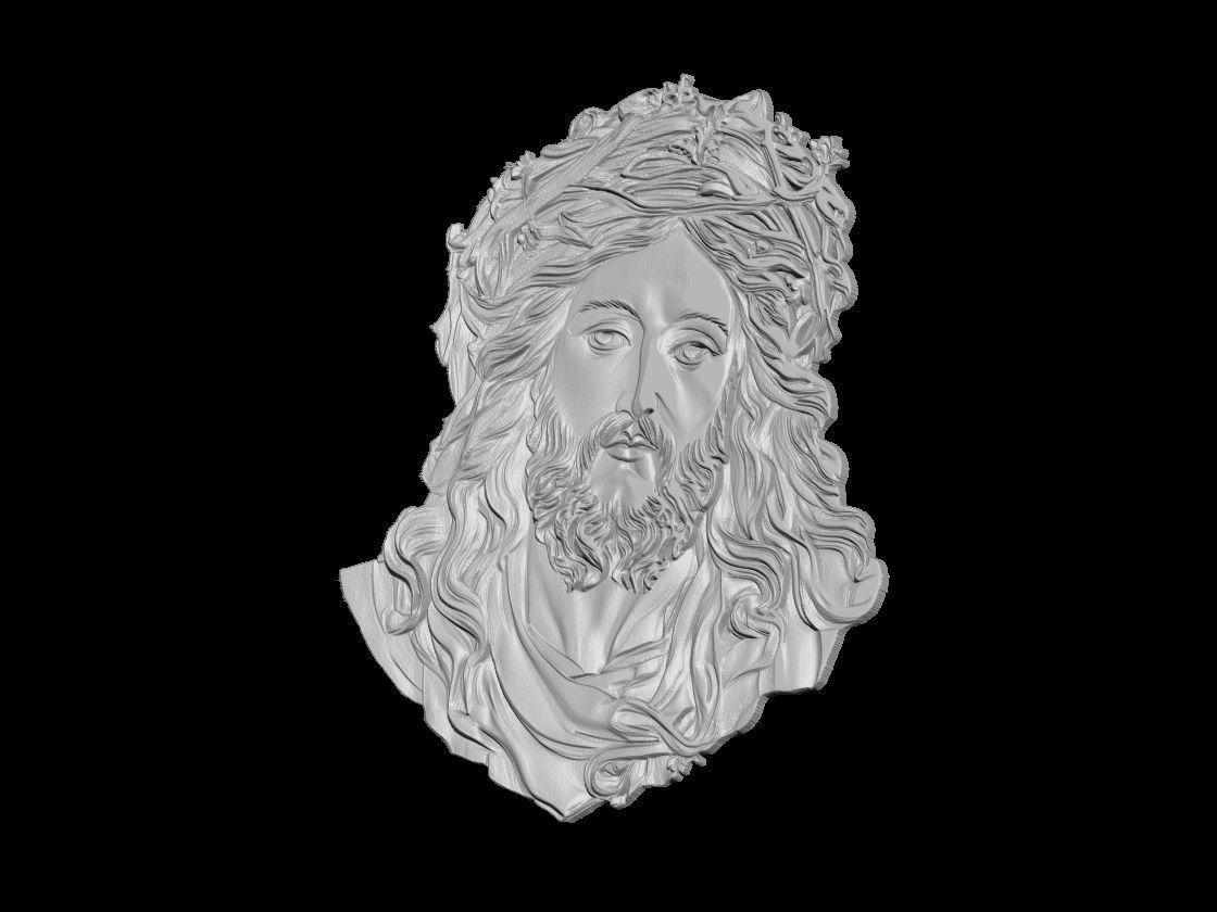 Graceful Jesus Bust with Serenity Sculpture 3D print model_2
